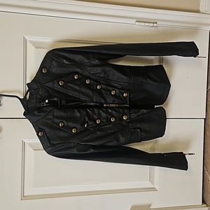 Black Faux leather jacket by Ashley